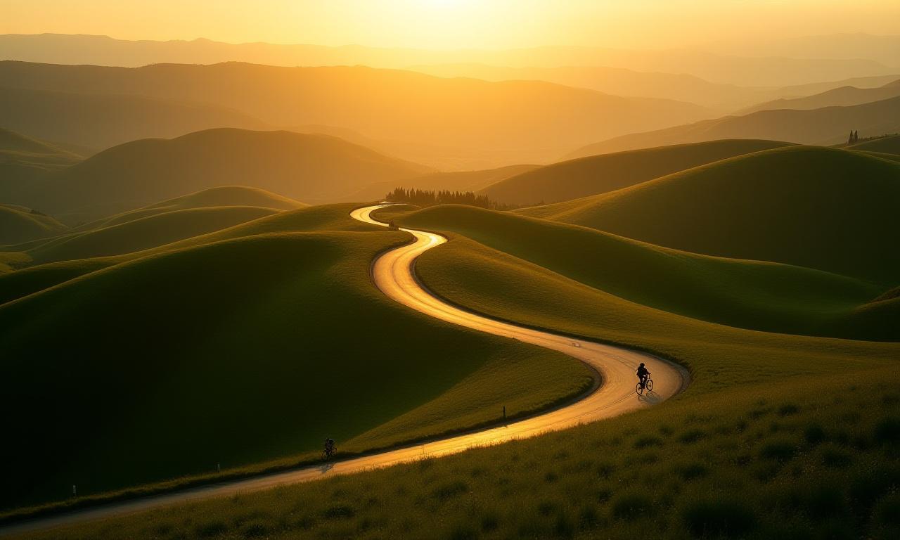 A serene landscape showcasing a slower pace of life